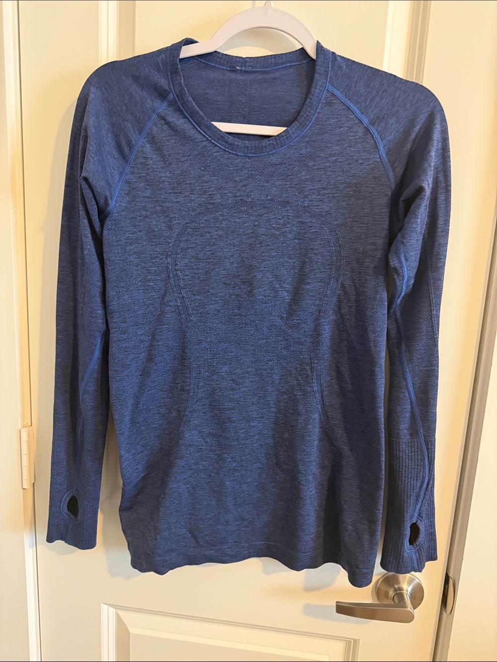 lululemon athletica Heathered Navy Long-Sleeve Swiftly Top